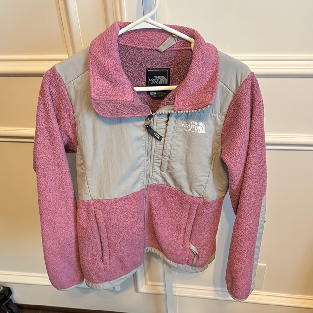 The North Face Pink and Gray Fleece Jacket
